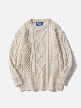 AELFRIC EDEN RETRO 90S CABLE KNIT SWEATER size S